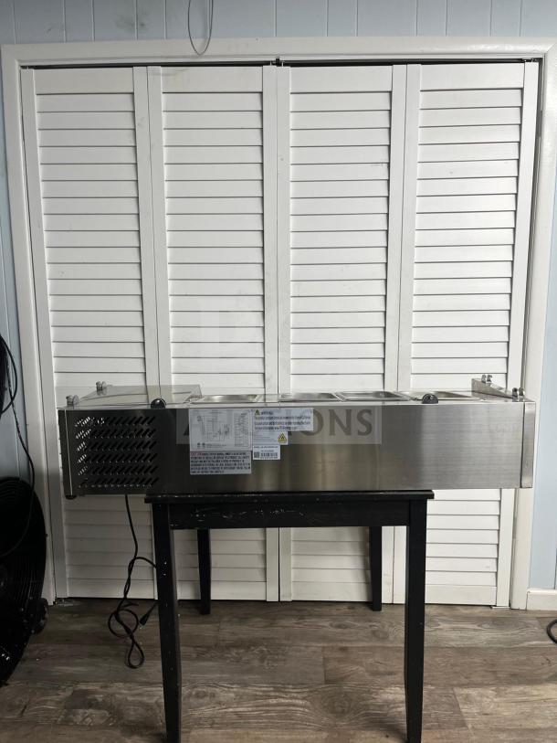 COLDLINE CTP60SS refrigerated 6-pan stainless steel countertop salad bar, 60" wide, excellent condition, visible labels.