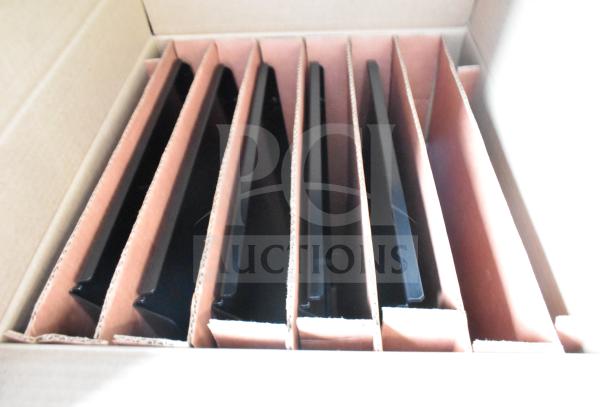 Cardboard box with dividers containing parts for True TVM-48SL-HC refrigerated merchandiser. Parts appear new.