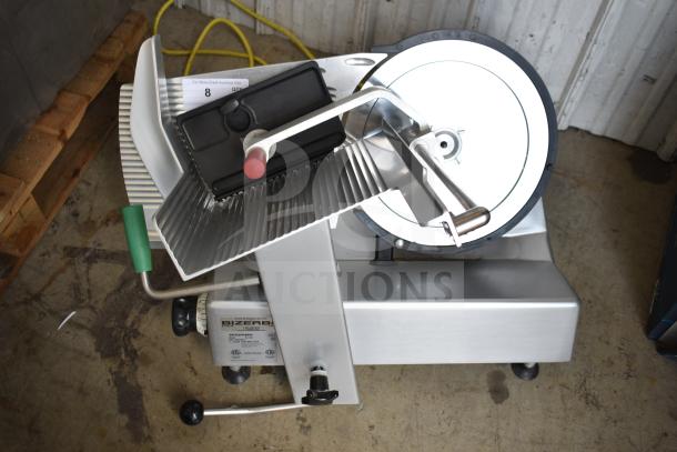 2023 Bizerba GSP H commercial meat slicer with blade sharpener, stainless steel, 120V, 1 Phase, excellent condition.