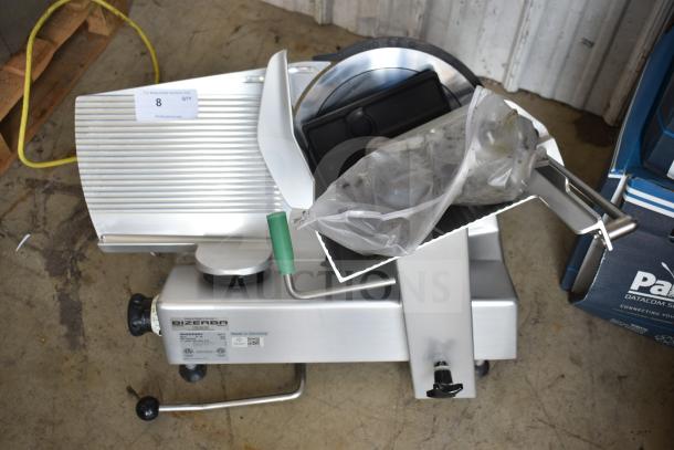 2023 Bizerba GSP H commercial meat slicer with blade sharpener, 120V, 1 phase, countertop model, excellent condition.