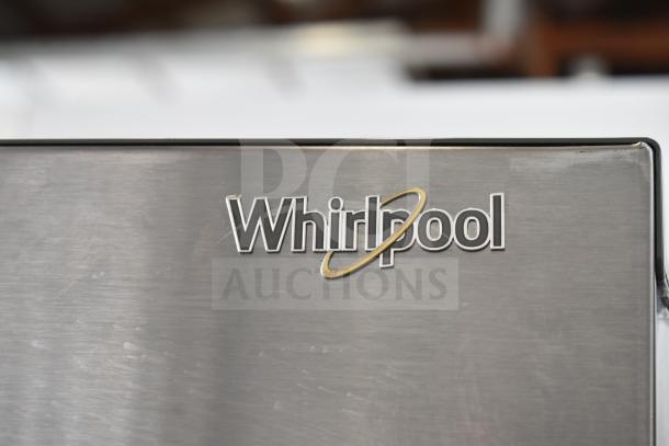 2018 Whirlpool WRT511SZDM00 cooler/freezer, stainless steel, 115V, 1-phase, visible Whirlpool logo, excellent condition.