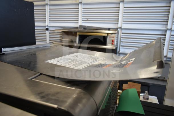 LATE MODEL! JBT 2ND-GEN-MFJ-HE citrus juicer, floor style, commercial casters. Some surface wear, 115V, 1 Phase.