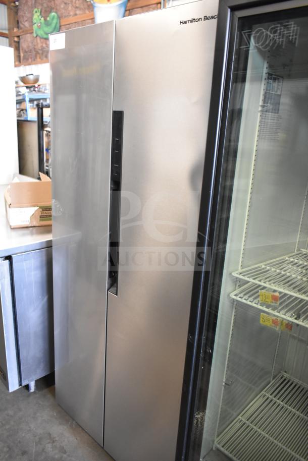 Hamilton Beach HBF1558 15.6 cu ft counter depth refrigerator, stainless steel, 115V, 1 phase, excellent condition.