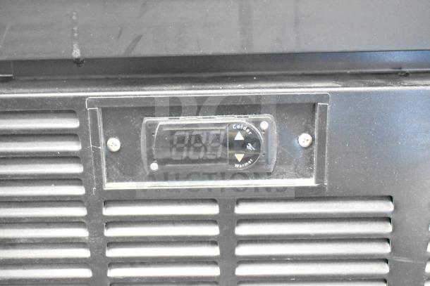 2019 Habco SE18 cooler with digital temperature display, vents, 115V, 1-phase; single door, commercial use.