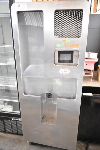 JBT 2ND-GEN-MFJ-HE Fresh N Squeeze citrus juicer, floor style, commercial casters, stainless steel, 115V, touch screen display.