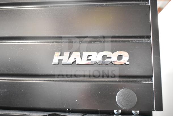 2019 Habco SE18 Single Door Reach In Cooler, 115V, 1 Phase, black finish, embossed brand logo visible.