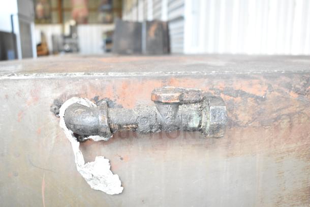 2 Bari M354 commercial natural gas pizza ovens, single deck, visible gas connection, well-used condition.