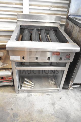 Wolf SCB25F-1 commercial gas charbroiler grill, missing grates, used condition.