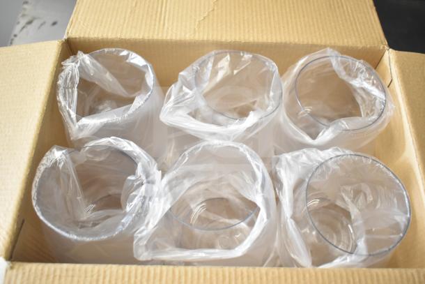 Box of 6 Berevino BV1812 stemless wine glasses, new in packaging. Total of 30 boxes available for auction.