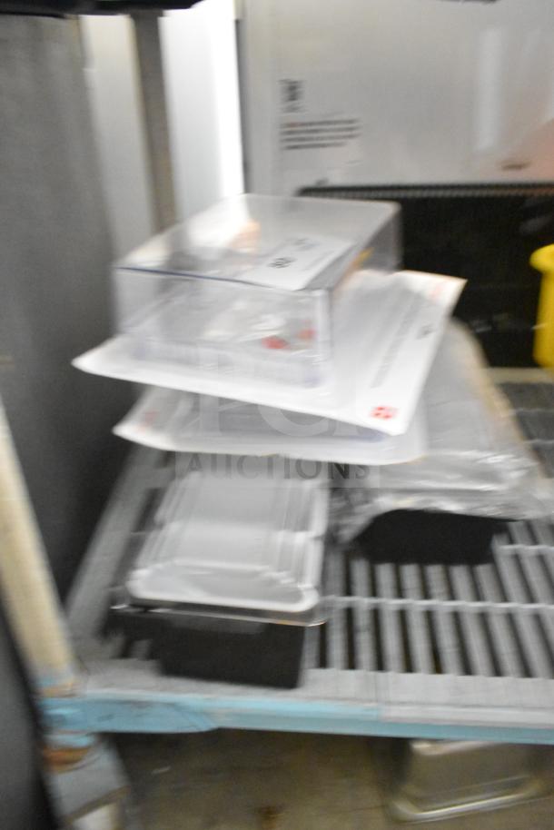 Four items including 2 Honeywell Home CG512A Thermostat Guards and 2 Poly Bar Topping Rails, new in packaging.