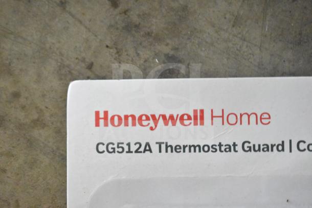Honeywell Home CG512A Thermostat Guard packaging, featuring clear brand name and model label on cardboard.