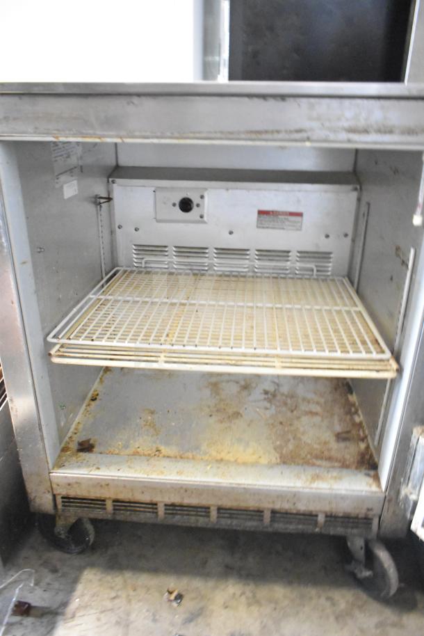 Beverage Air UCR27A commercial single door undercounter cooler, 115V, 1 phase, shows interior wear, needs cleaning.
