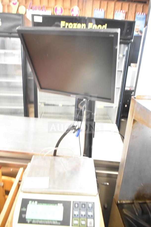 Acer V176L Monitor on stand with CAS ED Scale, 120V, single phase, tested and working, in good condition.