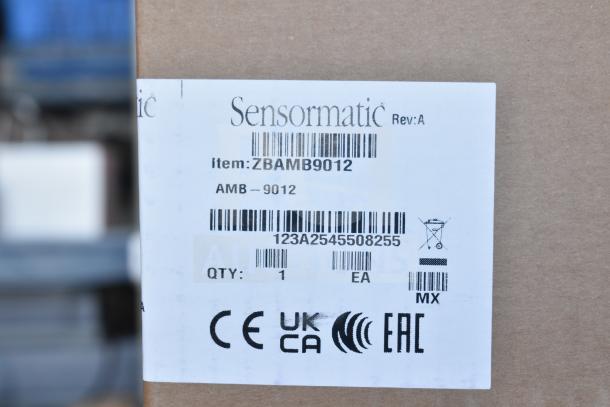 4 brand new Sensormatic ZBAM9012 label deactivators in original packaging, slight scratches and dents, item label visible.