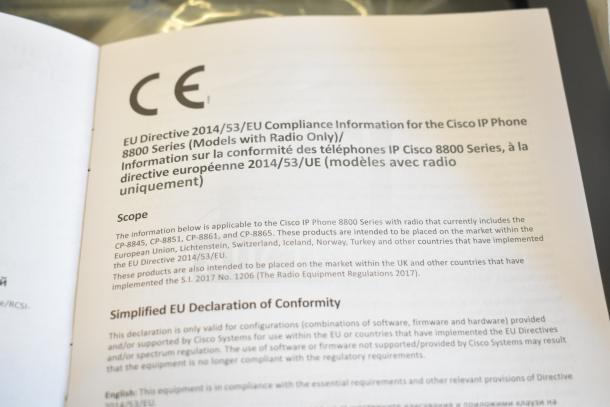 Three new Cisco 69-2819-02 rev A0 wireless access point mounting plates. EU compliance info on page.