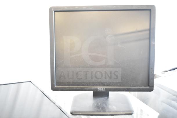 Three computer monitors including Dell, Onn 100002480 22", and HP L1710 17", shown in used condition.