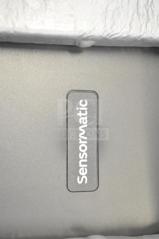 Sensormatic ZBAMB9012 Label Deactivator Antenna close-up, gray finish, Sensormatic logo visible, unused condition.