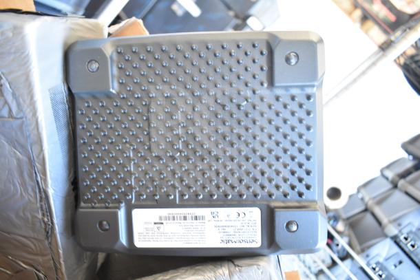 Sensormatic ZBAMB9012 Label Deactivator Antenna, textured surface, barcode label visible, part of 12-item auction.