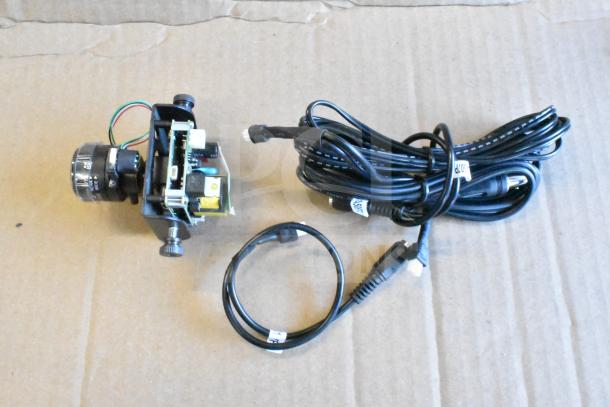 12 items including Sensormatic ZBAMB9012 label deactivator antenna, ZBSMPCPE tabletop antenna, Wren camera, Berkley mount.