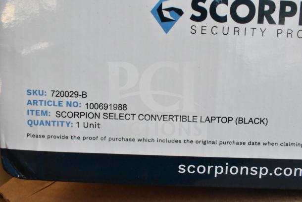 Scorpion 720029-B Tool Less Convertible Laptop Security Device box, SKU 720029-B, for auction.