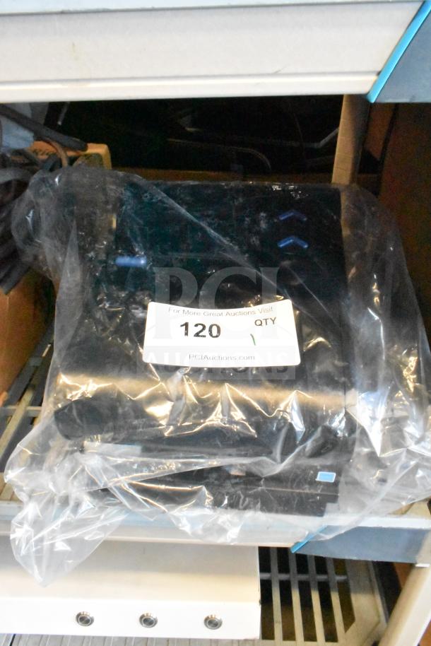 Toshiba 6145-2TC Receipt Printer, wrapped in plastic, appears new, with auction tag displaying "120 QTY" from PCI Auctions.