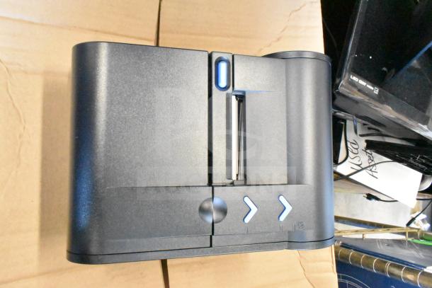 Toshiba 6145-2TC receipt printer in excellent condition with sleek black design and visible control buttons.