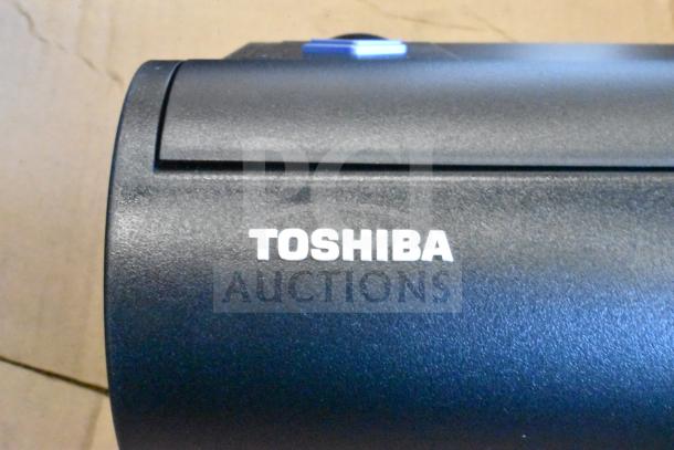 Toshiba 6145-2TC Receipt Printer, black finish, prominent Toshiba logo, excellent condition. Ideal for POS systems.