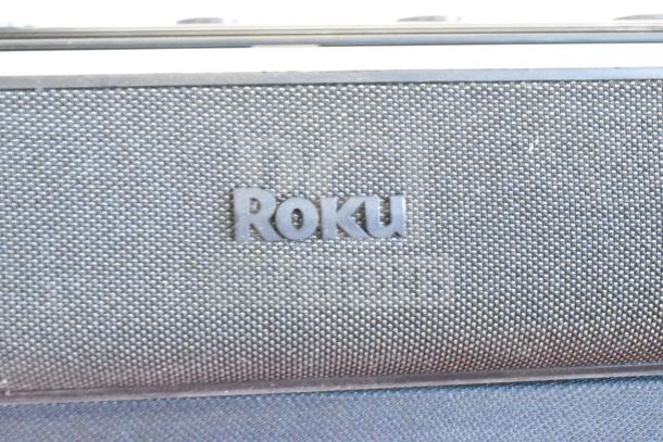 Vizio M Series 5.1 sound bar system, close-up detail with visible Roku branding.