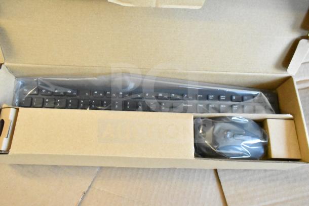Dell keyboard and mouse set in original packaging, new condition. Part of a lot of 9 assorted items.