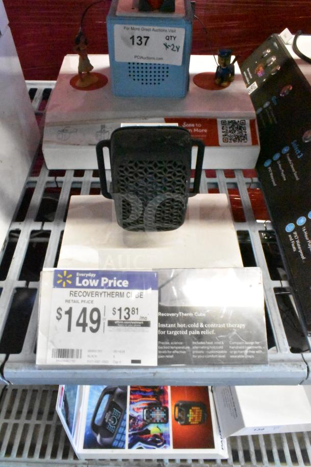 Tonie Box display with Tonie Box 1, Moana, Paw Patrol, and Peppa Pig Tonies. Includes RecoveryTherm Cube, priced at $149.