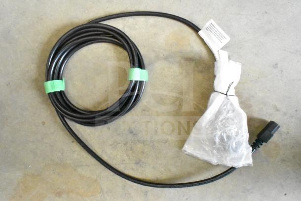 Lot including Sensormatic ZBAMB9010-IPS label deactivator controller, cables. Coiled black cables with labels visible.