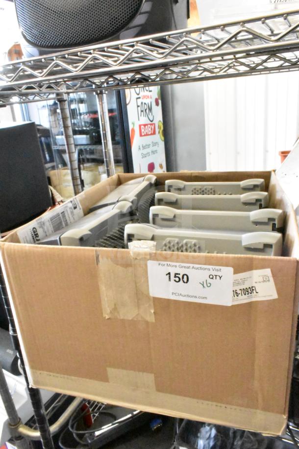 Box of 6 Sensormatic ZBAMB9010-IPS label deactivator antennas in good condition. Box labeled with auction info.