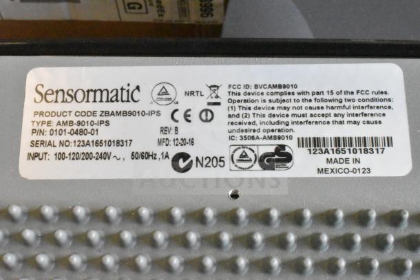 Sensormatic ZBAMB9010-IPS label deactivator antenna, type AMB-9010-IPS, serial no. 123A1651018317, made in Mexico.