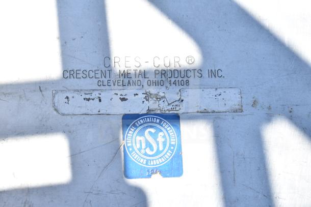 CresCor Metal Catering Case with NSF mark, made by Crescent Metal Products, Cleveland, Ohio. Durable and reliable.