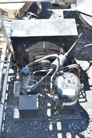 Kulthorn AW 2610Z-2 Compressor, 208-230V, 1 Phase. Good condition, visible wiring and cooling fan, ideal for refrigeration use.