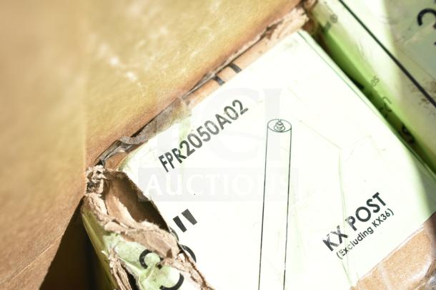 Cardboard box with visible label "FPR2050A02" and "KX POST (Excluding KX36)" indicating a scratched and dented item.