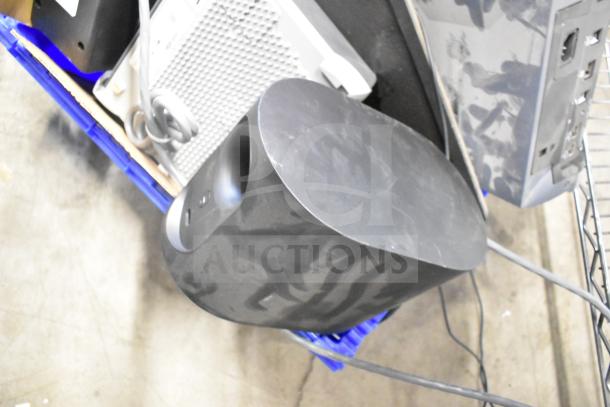 Lot with Vizio SV510XW-0906 Subwoofer and Sensormatic ZBSMPROE Antenna Deactivator. Used condition, visible cords and ports.