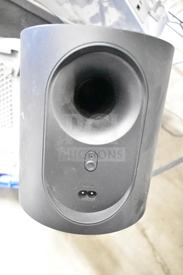 Lot including Vizio SV510XW-0906 Subwoofer, black, with power input. Includes Sensormatic ZBSMPROE Antenna Deactivator.