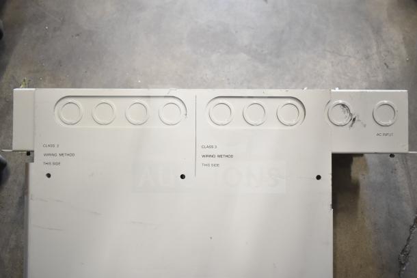 Three electronic units including a Rave+ store display. Visible markings: "Class 2 Wiring Method," "Class 3 Wiring Method," and "AC Input." Appears in used condition.