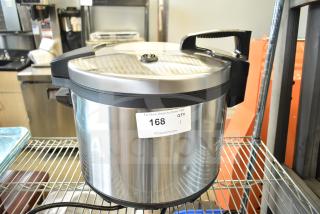 Brand new Proctor Silex 37560R 60-cup electric rice cooker, scratch and dent, 120V, stainless steel finish.