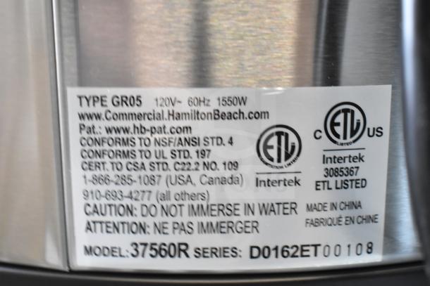 BRAND NEW Proctor Silex 37560R Electric Rice Cooker/Warmer, 60 Cup capacity, Scratch and Dent, 120V, ETL listed label visible.