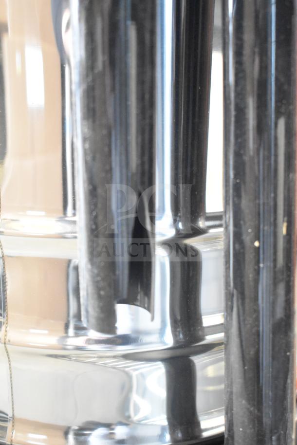 BRAND NEW Lavex 944BJ1235G 5 Gallon Stainless Steel Wet/Dry Vacuum, scratch and dent, shown near handle and body.