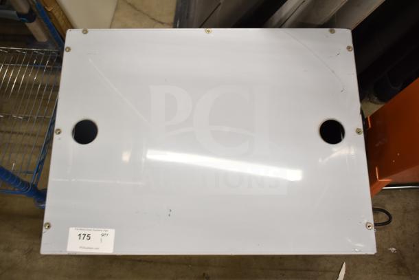 BRAND NEW 2025 ServIt 423EST2WSPB two-pan electric steam table with sealed wells, partially enclosed base. Scratch and dent condition.