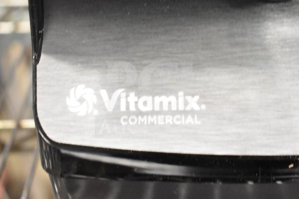 BRAND NEW VitaMix VM0100A 062824 black blender, 2.3 hp, 48 oz. container, 120V, 1 Phase, "Commercial" label visible.