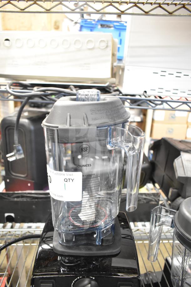 Brand new VitaMix VM0100A black blender, 2.3 hp, with 48 oz container. Features NSF marking, 120V, 1 phase.