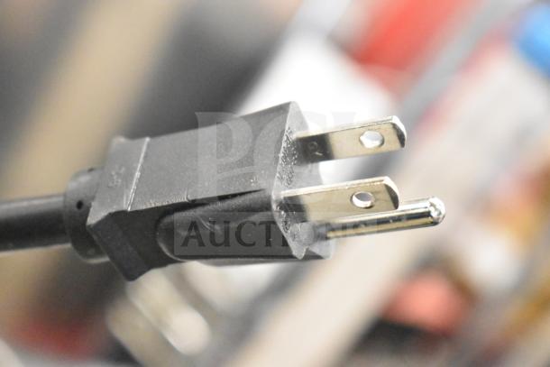 Close-up of a power plug for a Hatco TPT-120 4 Slice Commercial Toaster, 120V, 1 Phase.