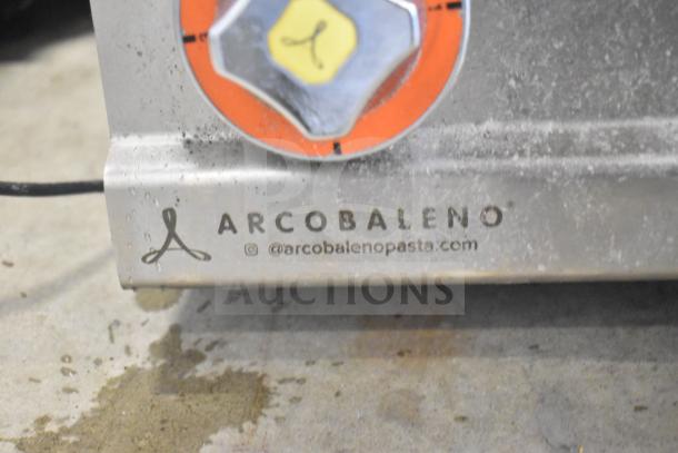 Arcobaleno APCT24 Elena 4.5 Gallon Electric Countertop Pasta Cooker, stainless steel, 230 volts, 1 phase, brand detailing visible.