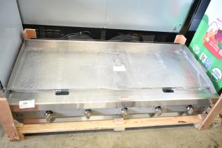 Brand new Cooking Performance Group CPG commercial griddle, thermostatic controls, scratch and dent condition, countertop model.