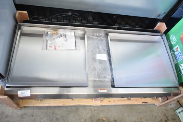 BRAND NEW SCRATCH AND DENT Cooking Performance Group CPG Commercial Griddle with Thermostatic Controls.