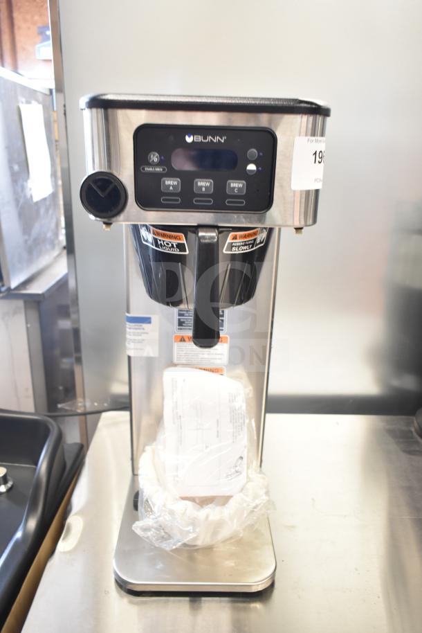 BRAND NEW SCRATCH AND DENT! 2025 Bunn ICB-DV 53100.0100 BrewWISE ICB-DV Infusion Stainless Steel Single Automatic Coffee Brewer. 120 Volts, 1 Phase. - Image 1 of 10